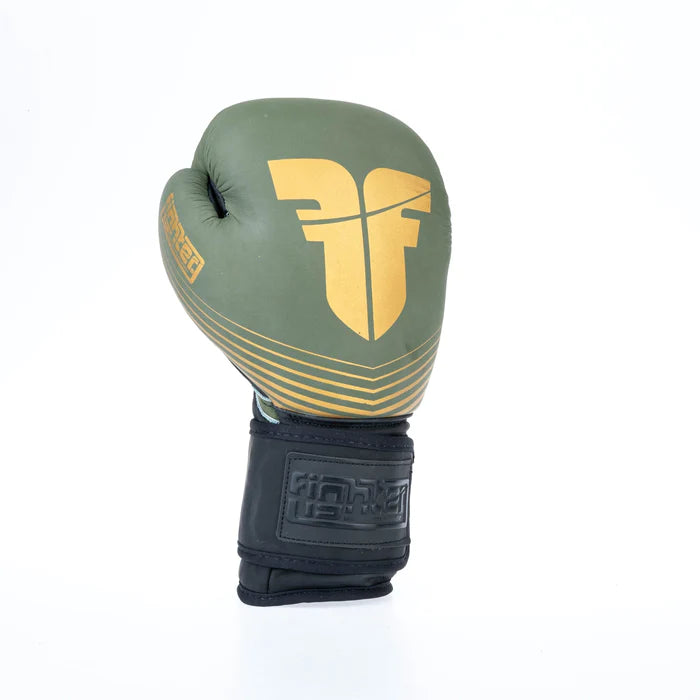 Fighter Boxing Gloves SPLIT Stripes - khaki/gold