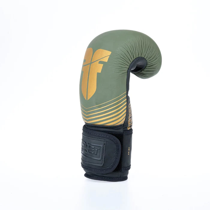 Guantes de boxeo Fighter SPLIT Stripes - caqui/dorado