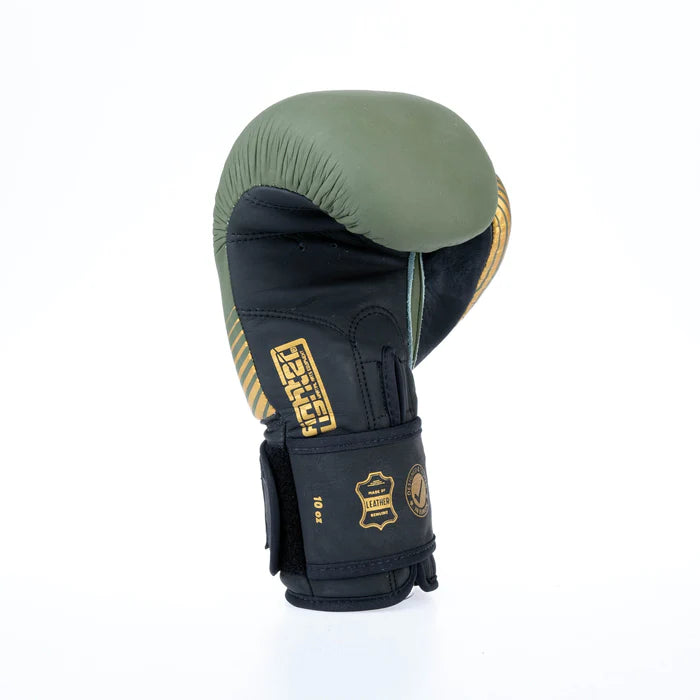 Guantes de boxeo Fighter SPLIT Stripes - caqui/dorado