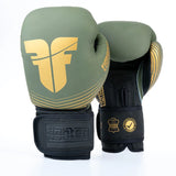 Guantes de boxeo Fighter SPLIT Stripes - caqui/dorado