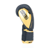 Guantes de boxeo de ajuste seguro Fighter - negro/dorado