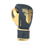 Guantes de boxeo de ajuste seguro Fighter - negro/dorado