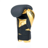 Guantes de boxeo de ajuste seguro Fighter - negro/dorado