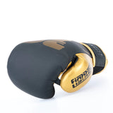 Guantes de boxeo de ajuste seguro Fighter - negro/dorado