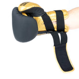 Guantes de boxeo de ajuste seguro Fighter - negro/dorado