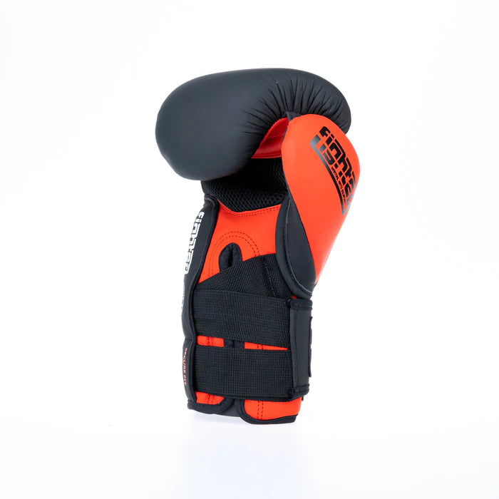 Guantes de boxeo de ajuste seguro Fighter - negro/rojo