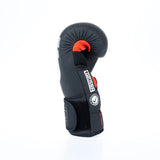 Guantes de boxeo de ajuste seguro Fighter - negro/rojo