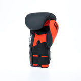 Guantes de boxeo de ajuste seguro Fighter - negro/rojo