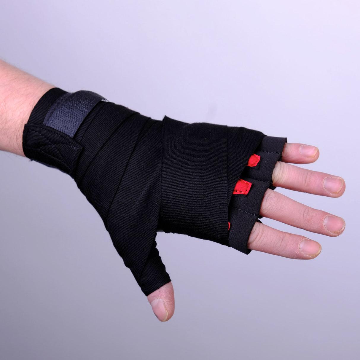 Fighter Strap - Gel Hand-Wraps - black/red, FGW-001BR