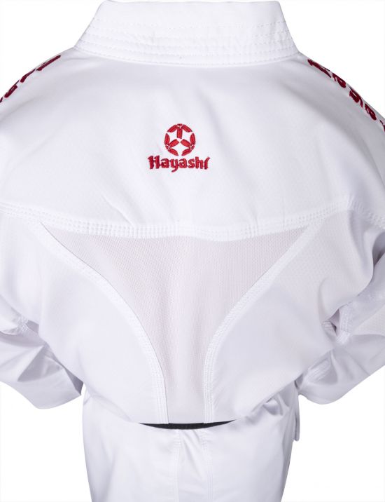 Hayashi WKF Karate-Gi CHAMPION FLEXZ - White/Red, 043-14