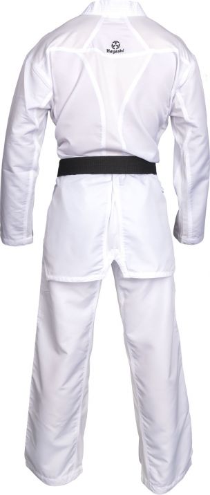 Hayashi Karate-gi blanco PREMIUM KUMITE 100 % poliéster ultraligero, 0473-1