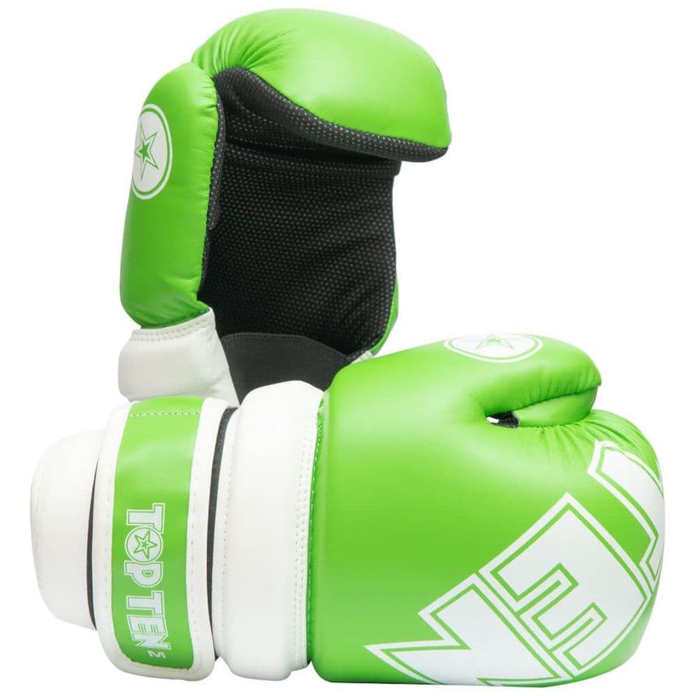 Top Ten Open-Hand Gloves, green/white