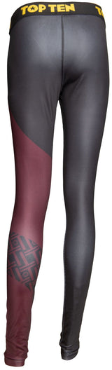 Top Ten Workout Leggings - black/red