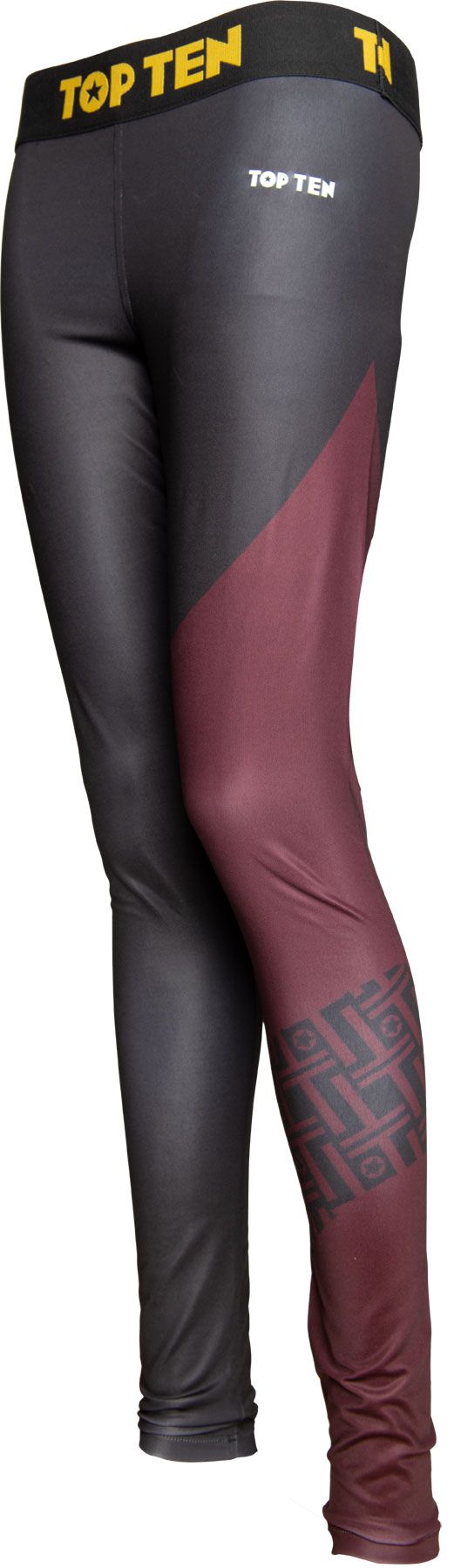 Top Ten Workout Leggings black red Fighters Inc. Martial Arts Equipment