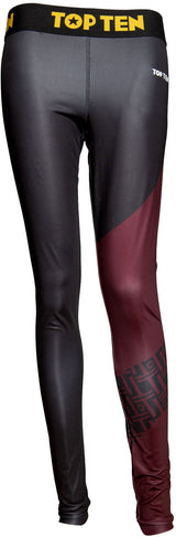 Top Ten Workout Leggings - black/red