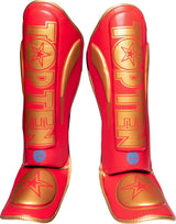 TOP TEN Shin and Instep Guard “Lowkick” WAKO - red, 32194-4